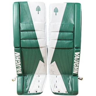 Jambières de gardien de but Vaughn Velocity V9 d'occasion (vertes/blanches)